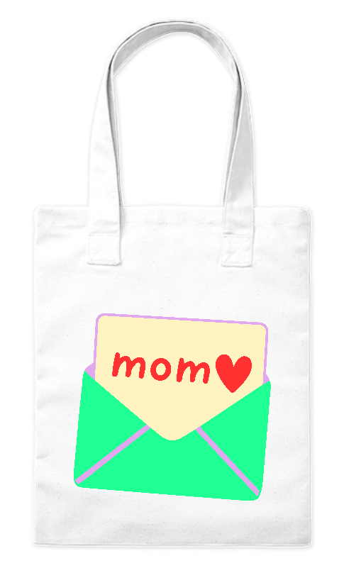 Torba bawełniana eko 220 g Bavenna „List do Mamy” z wizerunkiem koperty z listem do Mamy w środku