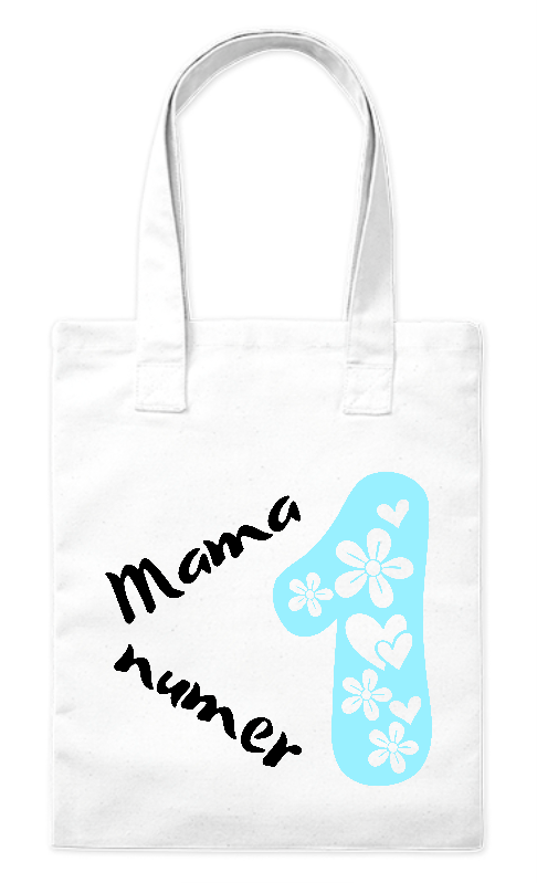 Torba ekologiczna z bawełny 220 g Bavenna „Mama numer 1” z napisem i dużą cyfrą