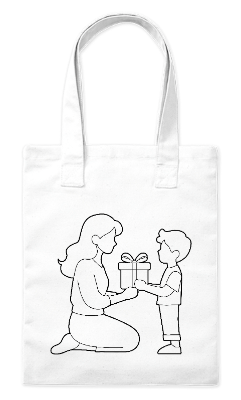 Torba bawełniana eko 220 g Bavenna „Mama i syn