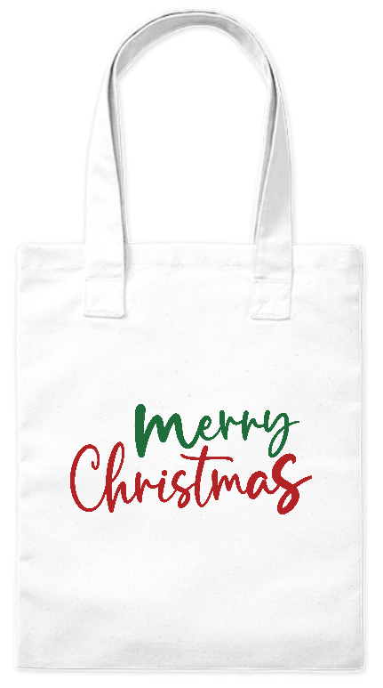 Torba bawełniana eko 220 g Bavenna „Wesołych Świąt” z napisem wesołych świąt po angielsku
