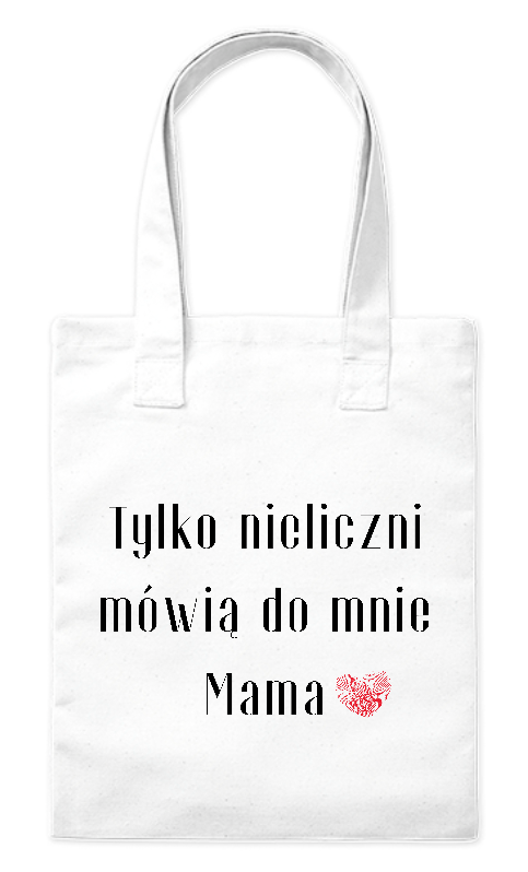 Torba ekologiczna  z bawełny 220g Bavenna „Wyjątkowa Mama” z napisem i sercem z odcisku palca