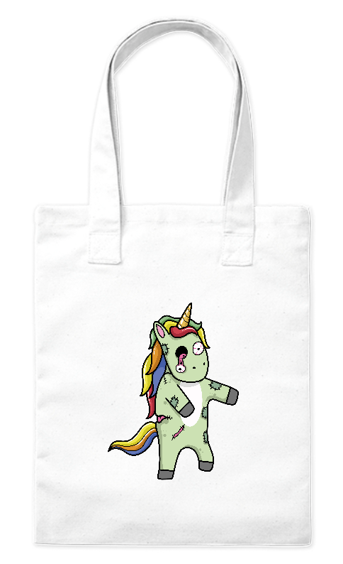 Eko torba z bawełny 220 g Bavenna z nadrukiem jednorożec zombie